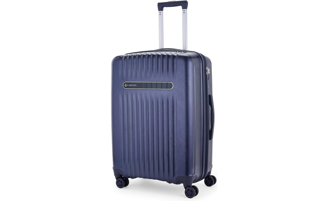 Carlton Meridian hard-shell suitcase in deep blue, large size