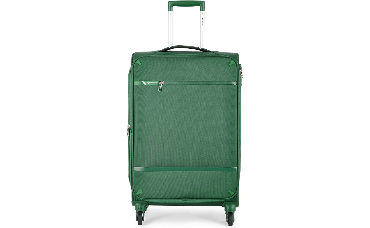 Carlton Amberlite soft trolley suitcase in green, large size