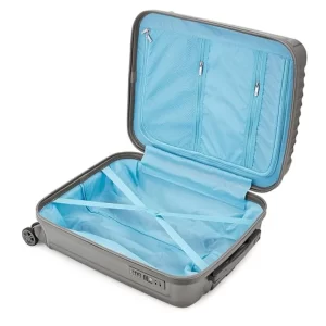 Carlton Meridian hard-shell suitcase open to show the interior