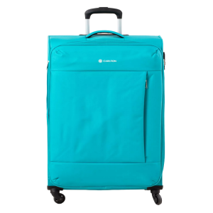 Carlton Elante soft trolley suitcase in turquoise blue, large size