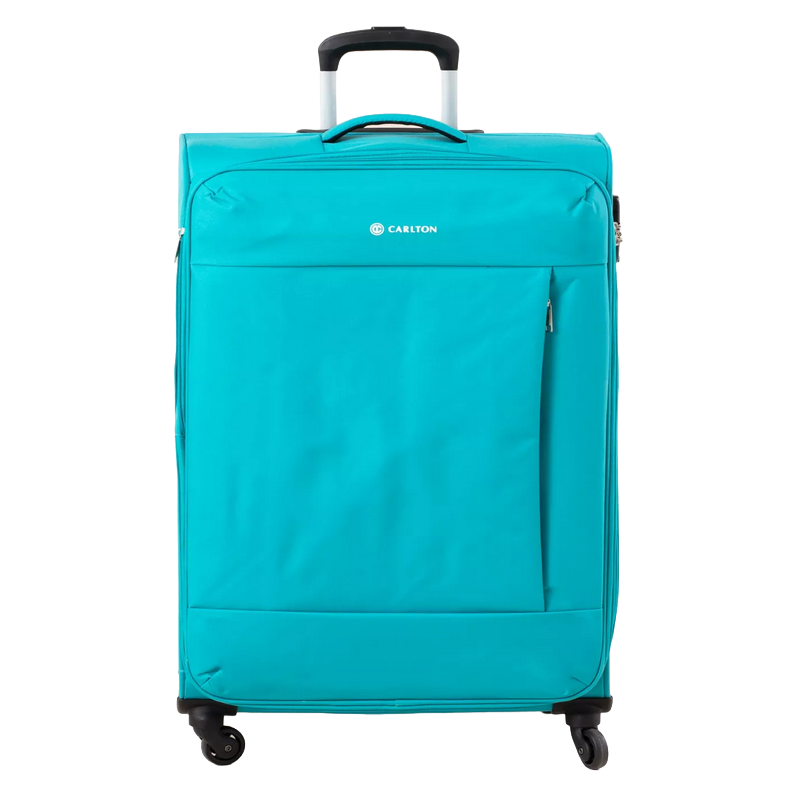 Carlton Elante soft trolley suitcase in turquoise blue, large size