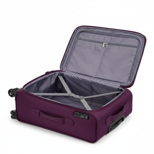 VIP Verona soft trolley suitcase open to show the interior