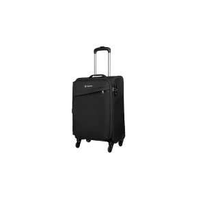 Carlton Lord soft trolley suitcase in black, small cabin size