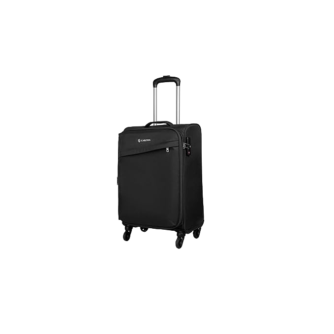 Carlton Lord soft trolley suitcase in black, small cabin size