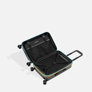 Carlton Meridian hard-shell suitcase open to show the interior