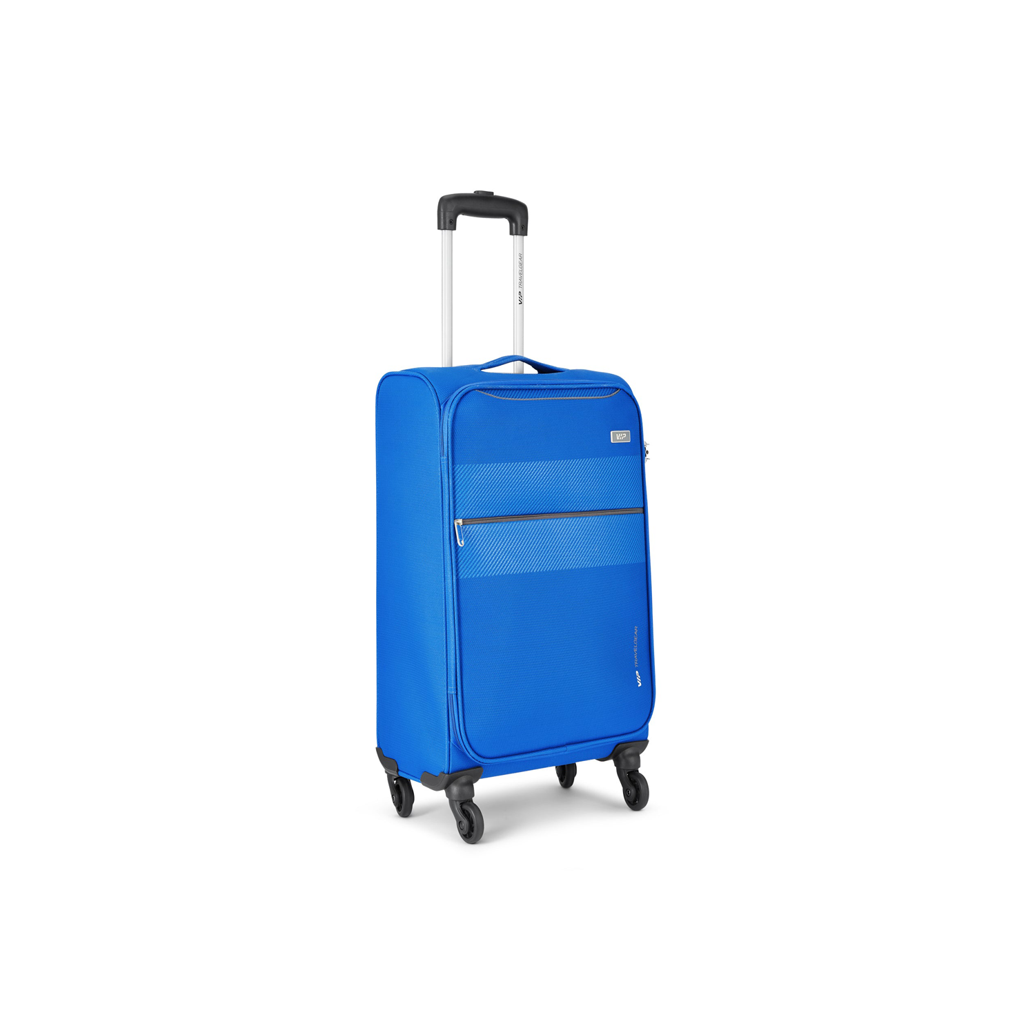 VIP Hilite soft trolley suitcase in blue, medium size