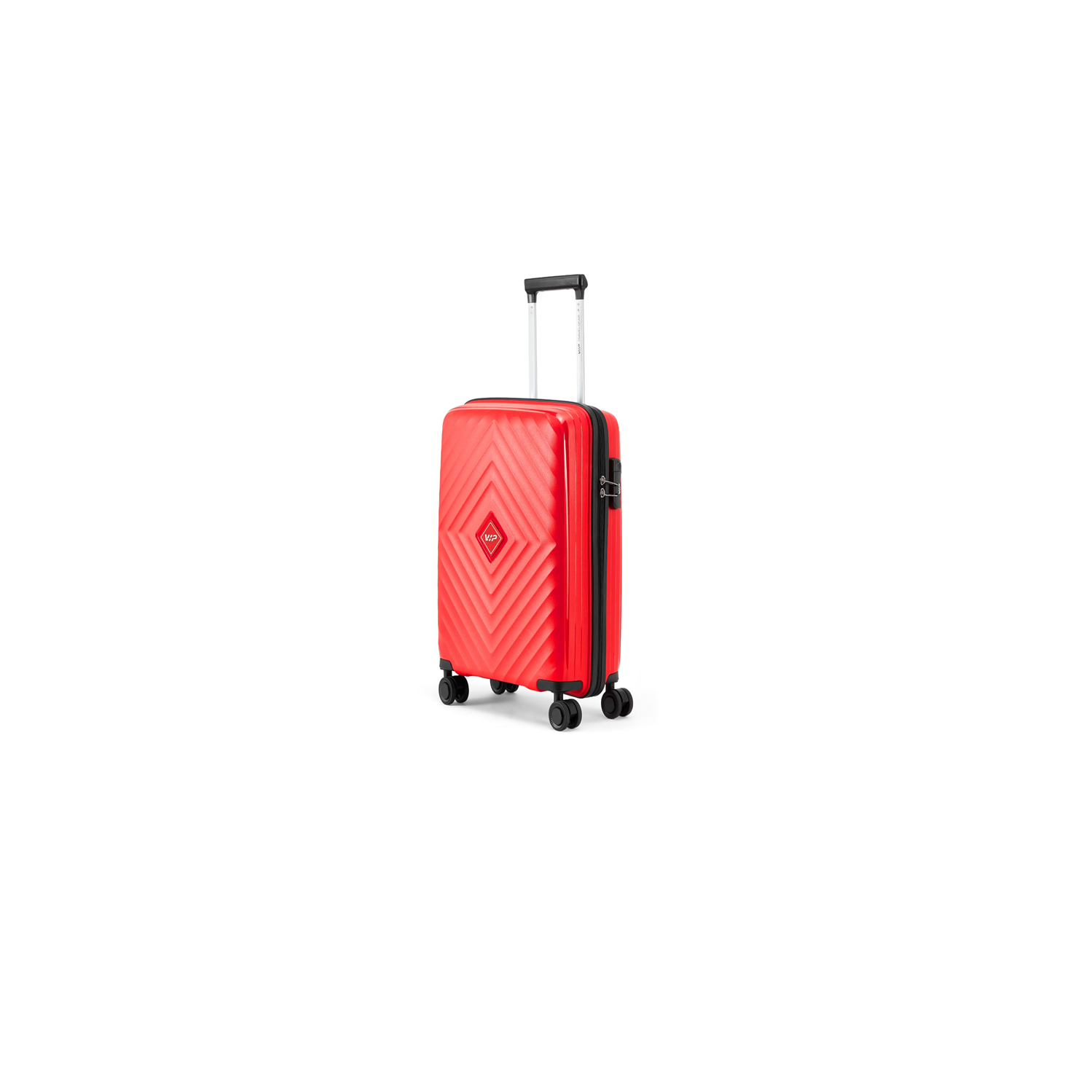 VIP Quad hard-shell suitcase in red, small cabin size