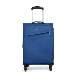 Carlton Lord soft trolley suitcase in blue, large size