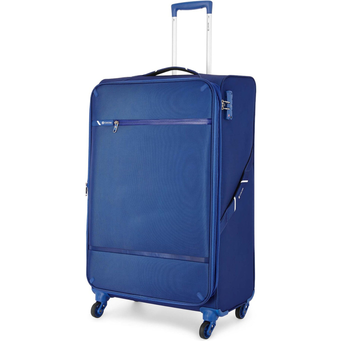 Carlton Amberlite soft trolley suitcase in blue, large size
