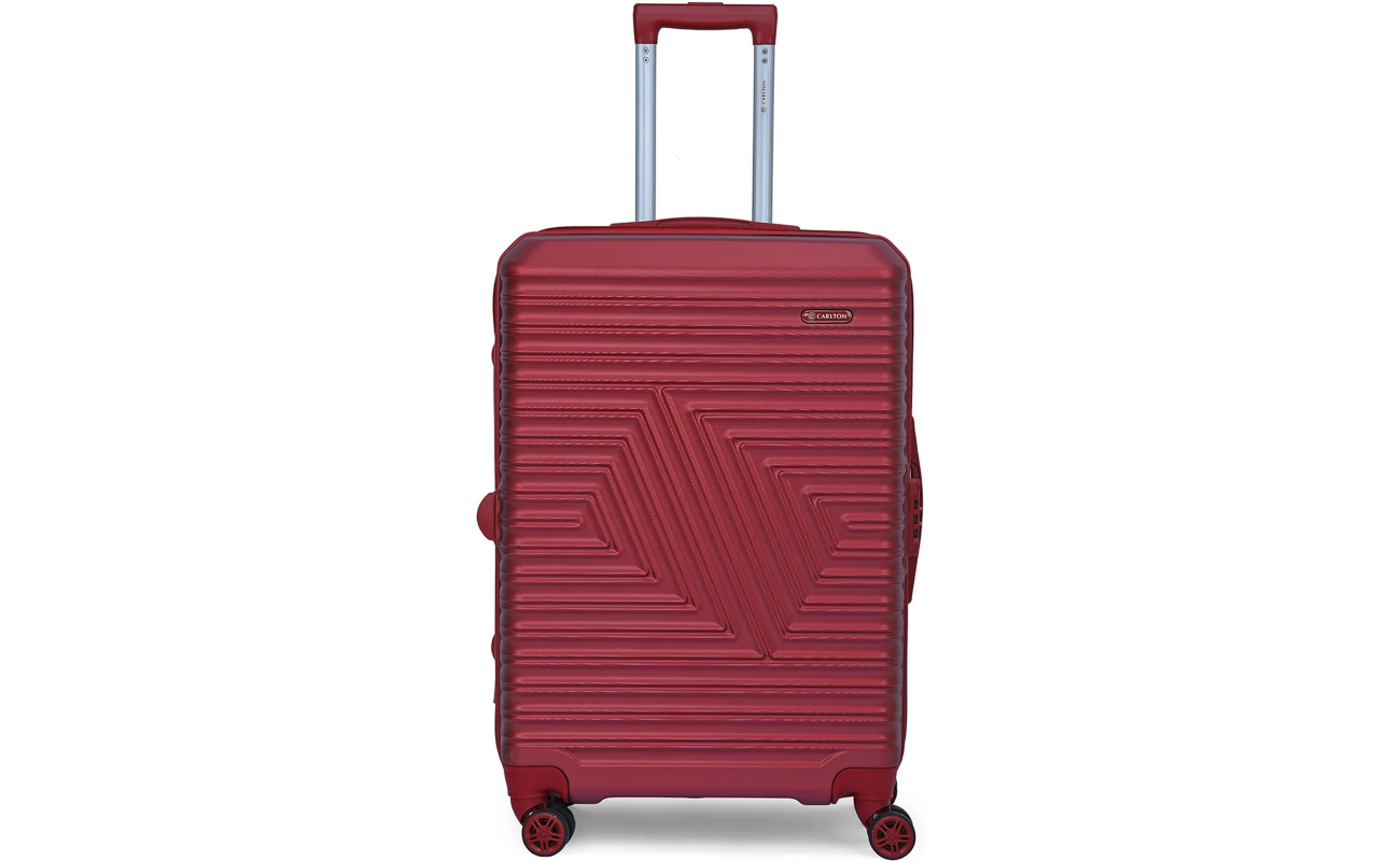 Carlton Cross Line hard-shell suitcase in maroon, large size