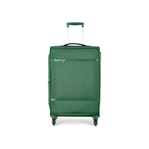 Carlton Amberlite soft trolley suitcase in green, medium size