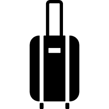 Suitcase silhouette icon for the luggage wheel test