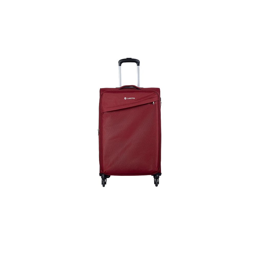 Carlton Lord soft trolley suitcase in red, medium size