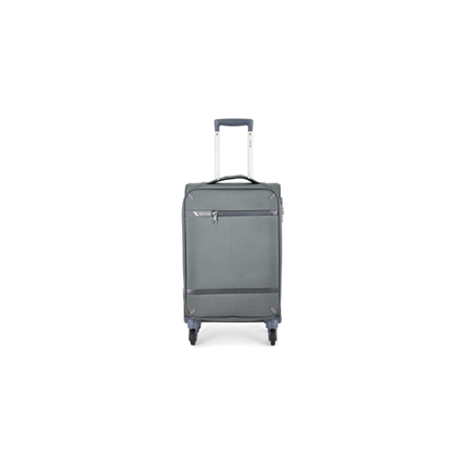 Carlton Amberlite soft trolley suitcase in grey, small cabin size