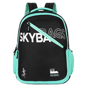 Skybags school backpack in black and teal for the backpacks category