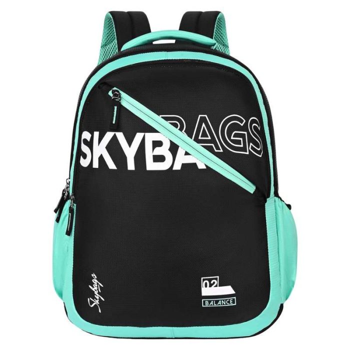 Skybags school backpack in black and teal for the backpacks category