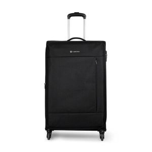 Black soft trolley suitcase for the luggage category