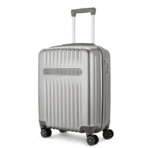 Carlton Meridian hard-shell suitcase in silver, medium size