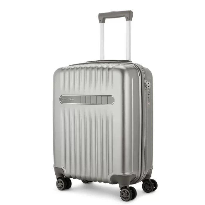 Carlton Meridian hard-shell suitcase in silver, medium size