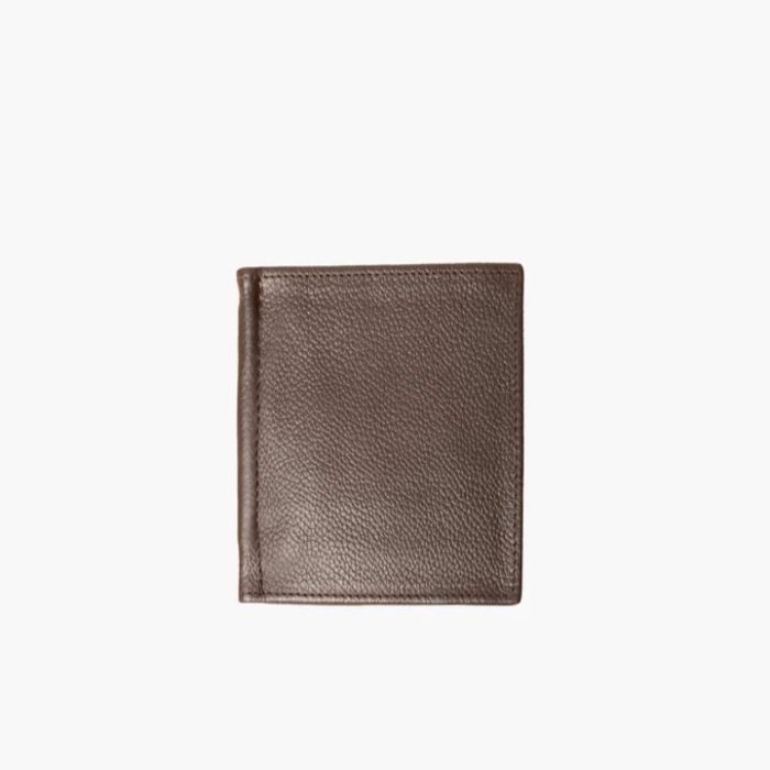 Clip wallet in brown