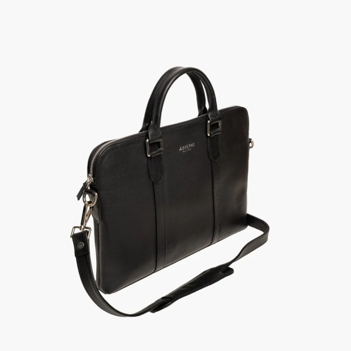Black 15-inch laptop bag with shoulder strap