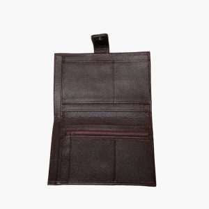 Brown NS travel wallet, open to show card slots