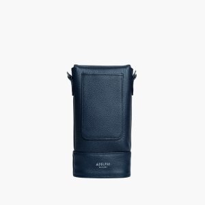 Navy slim phone bag, back view