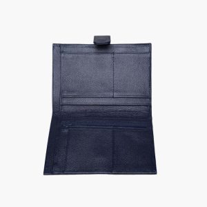 Navy NS travel wallet, open to show card slots