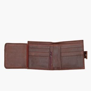 Gents' wallet open to show the interior