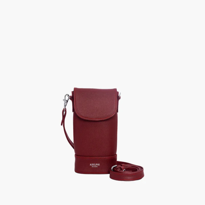 Slim phone bag in red