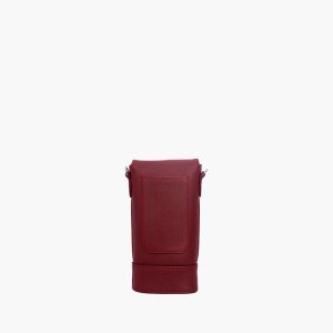 Slim phone bag in burgundy