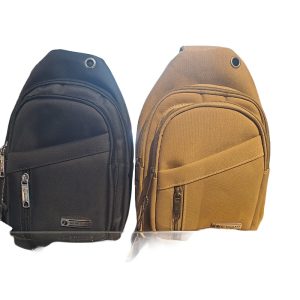 Affordable small sling bags in black and tan