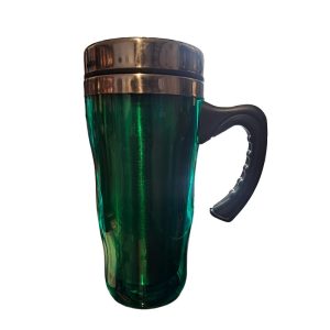 Affordable coffee mug with handle in green