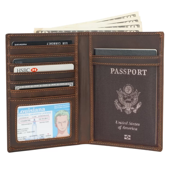 Leather RFID passport cover