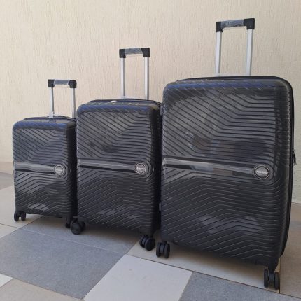 Fashion black 3pc suitcase
