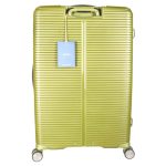 Verage 8-wheel hard-shell trolley suitcase in lichen green, back view