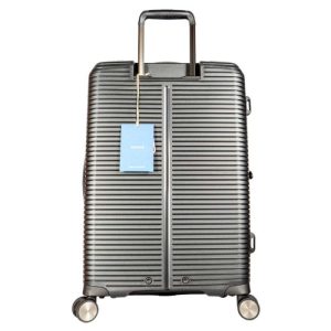 Verage 8-wheel hard-shell trolley suitcase in dark grey, back view