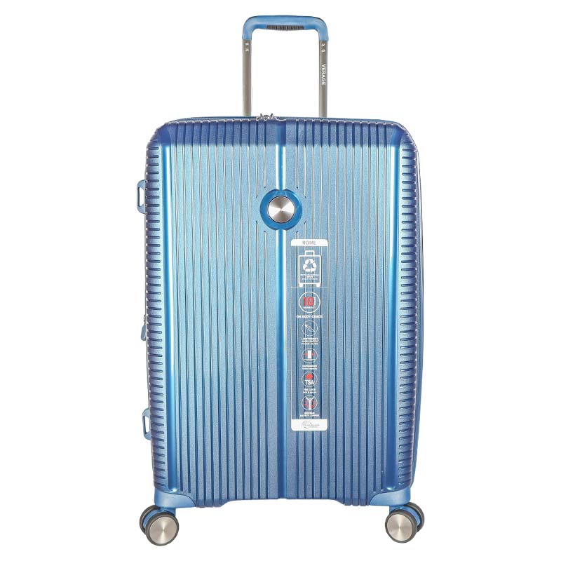 Verage 8-wheel hard-shell trolley suitcase in blue