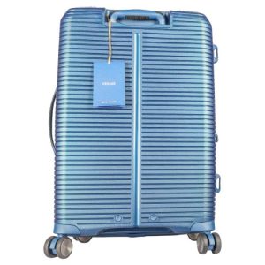 Verage 8-wheel hard-shell trolley suitcase in blue, back view