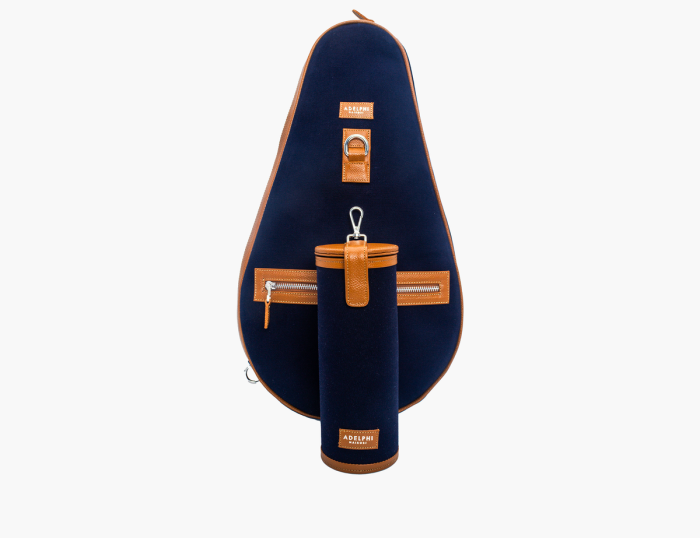 Adelphi Canvas Racquet Sling Bag & Ball Holder in Navy, photo 2