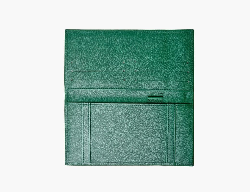 Adelphi Cheque Book Holder Beaded in Hunter Green, photo 4