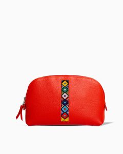 Adelphi Cosmetic Pouch Beaded in Adventure Red, photo 3
