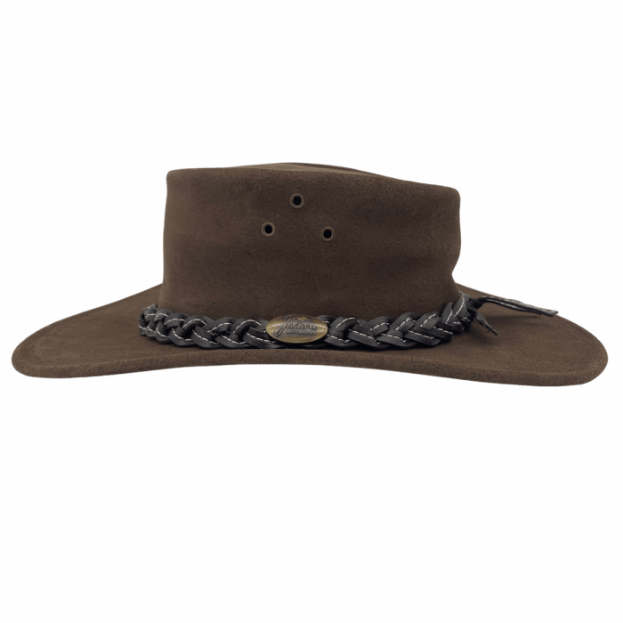 Adelphi Jacaru Hat Wallaroo Suede in Brown