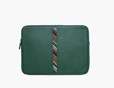 Adelphi Laptop Sleeve Beaded in Hunter Green, photo 3