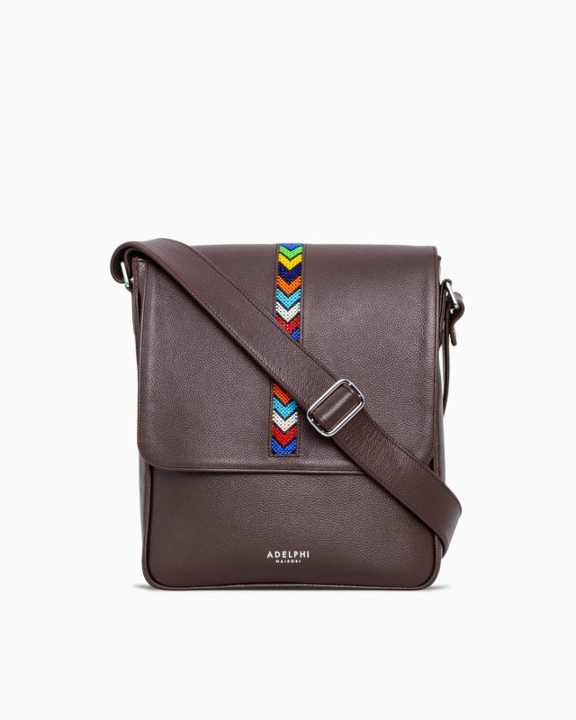 Adelphi Medium Cross Body Beaded in Brown