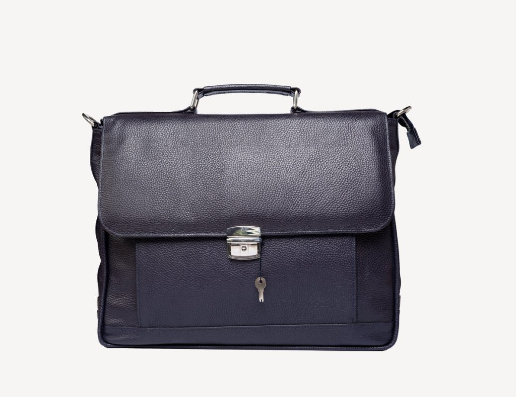 Adelphi Nubuck Briefcase in Navy, photo 5