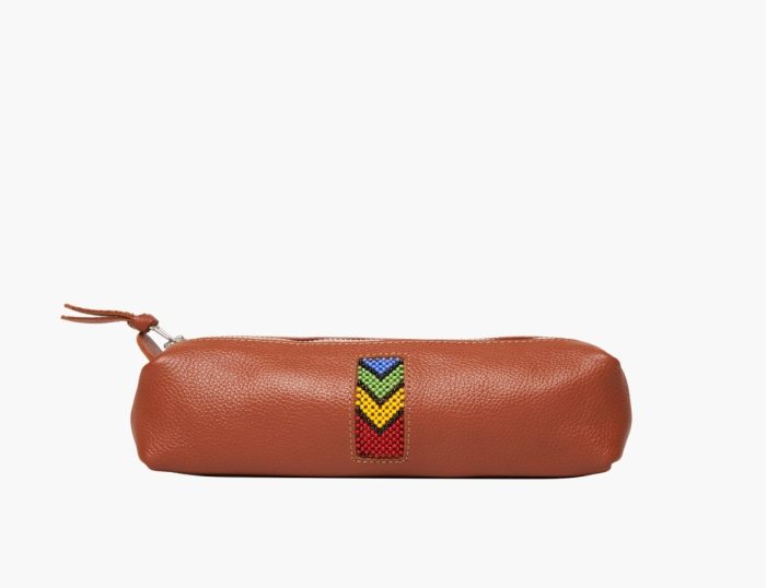Adelphi Pencil Case Beaded in Tan, photo 2