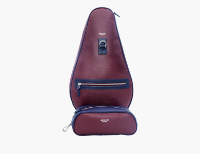 Adelphi Racquet Sling Bag & Ball Pouch in Burgundy, photo 5