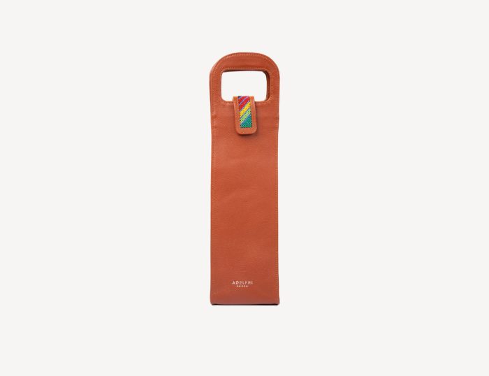 Adelphi Wine Holder Beaded in Tan